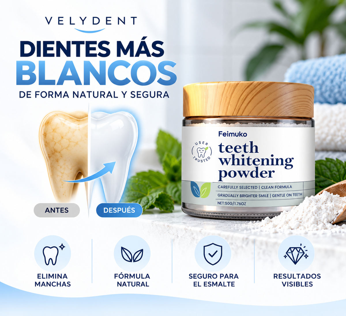 VELYDENT: dientes más blancos de forma natural